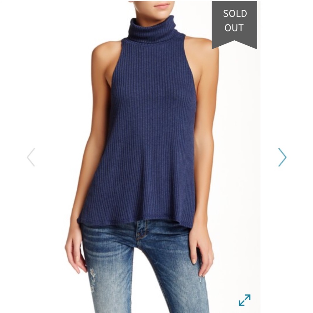 Navy Free People sweater tank